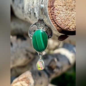 Malachite & Ethiopian Opal Necklace